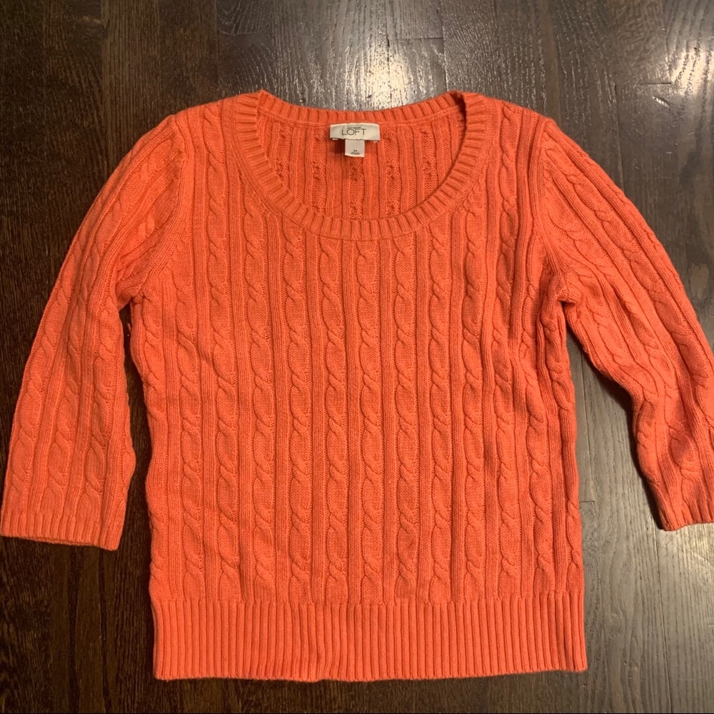Loft Size Medium Orange Sweater